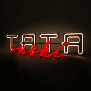 Neon LED, świecąca reklama do wnętrza