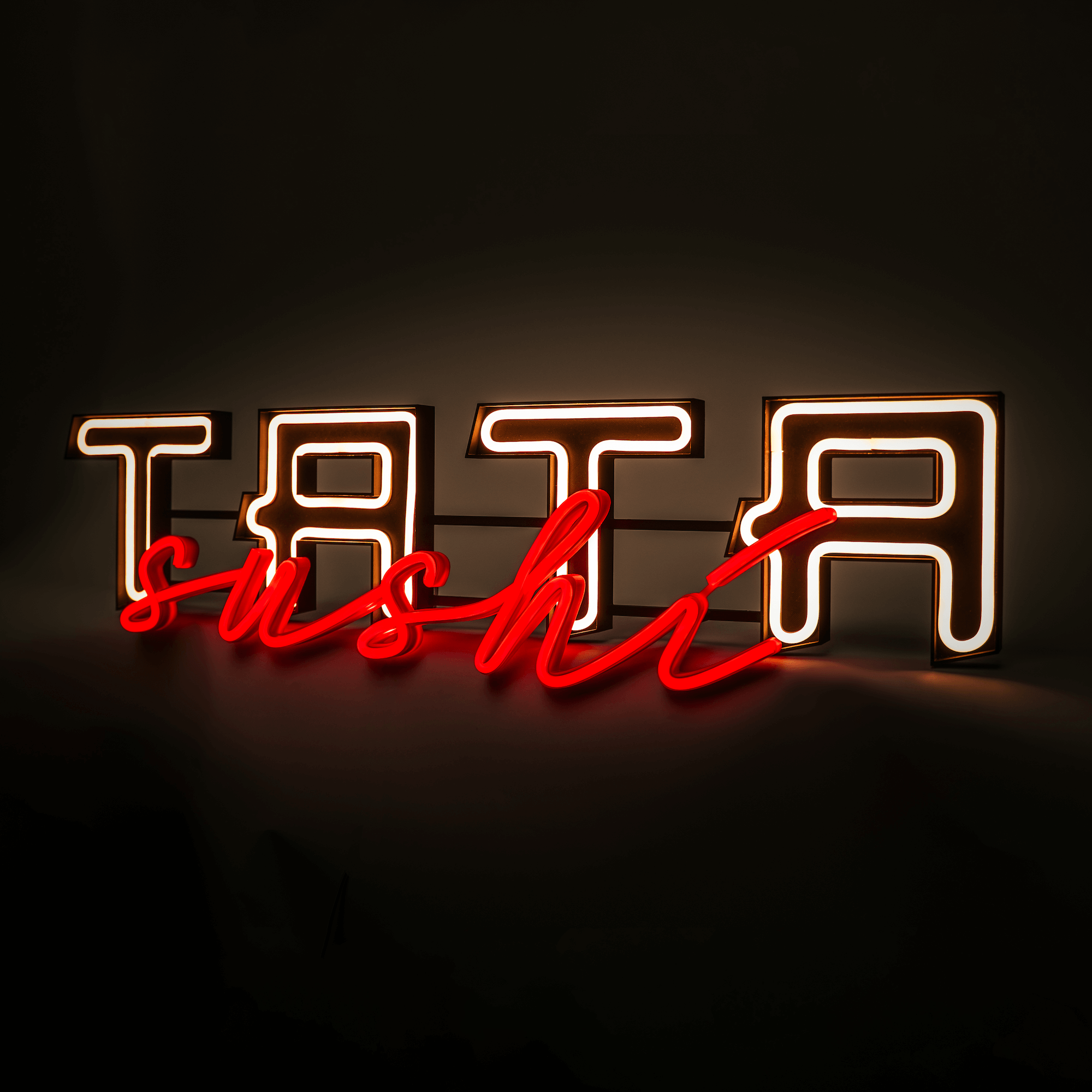 Neon LED, świecąca reklama do wnętrza