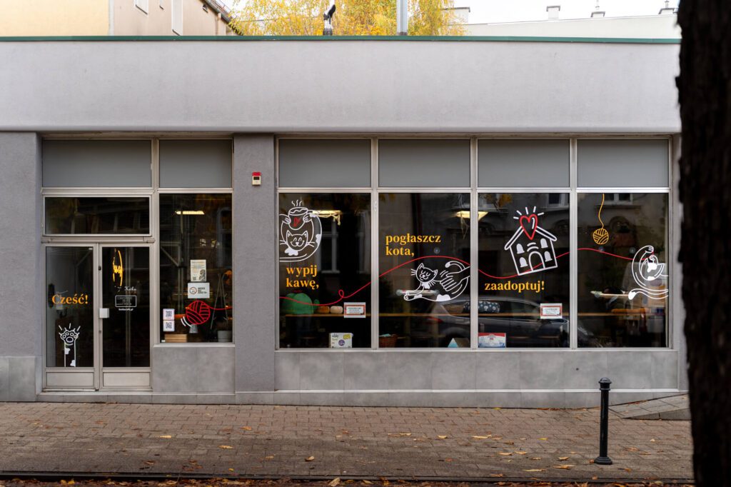 oklejenie witryny kawiarni